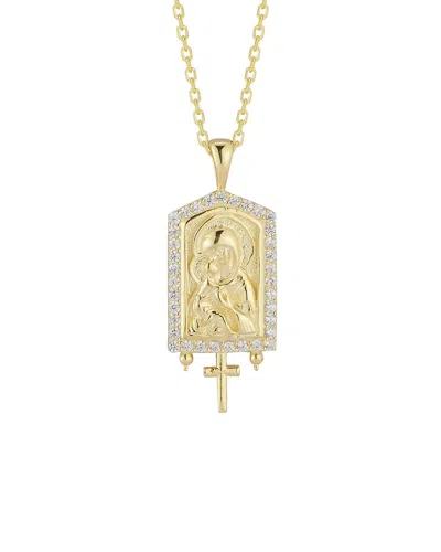 Glaze Jewelry 14k Over Silver Cz Necklace