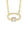 Glaze Jewelry 14k Over Silver Cz Necklace