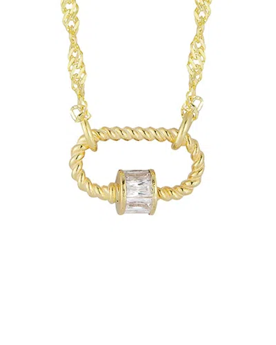 Glaze Jewelry 14k Over Silver Cz Necklace