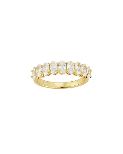 Glaze Jewelry 14k Over Silver Cz Oval Eternity Band Ring