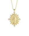 Glaze Jewelry 14k Over Silver Cz Oval Necklace