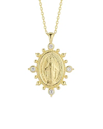 Glaze Jewelry Sterling Silver Mary Necklace In Yellow