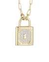 Glaze Jewelry 14k Over Silver Cz Padlock Charm Necklace