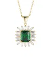 Glaze Jewelry 14k Over Silver Cz Pendant Necklace