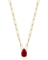 Glaze Jewelry 14k Over Silver Cz Pendant Necklace In Gold