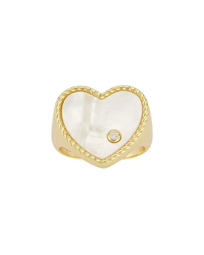 Glaze Jewelry Mother-of-pearl Heart Ring In Gold