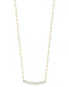 Glaze Jewelry 14k Over Silver Diamond Cz Small Bar Necklace