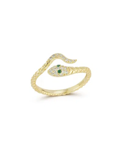 Glaze Jewelry 14k Over Silver Cz Snake Ring