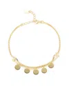 Glaze Jewelry 14k Over Silver Disc Charm Bracelet