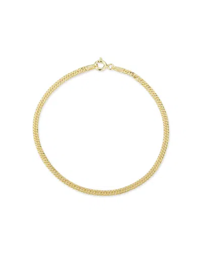 GLAZE JEWELRY GLAZE JEWELRY 14K OVER SILVER DOUBLE CURB LINK BRACELET