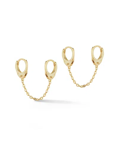 Glaze Jewelry 14k Over Silver Double Piercing Handcuff Earrings In Gold