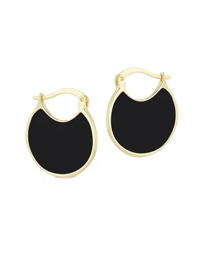 GLAZE JEWELRY GLAZE JEWELRY 14K OVER SILVER ENAMEL HOOPS