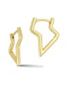 Glaze Jewelry 14k Over Silver Diamond Lightning Bolt Hoops