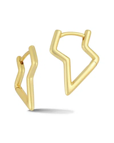 Glaze Jewelry 14k Over Silver Diamond Lightning Bolt Hoops