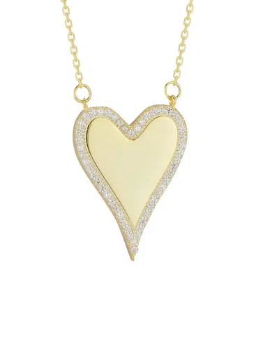 Glaze Jewelry Sterling Silver Dagger Heart Necklace In Gold