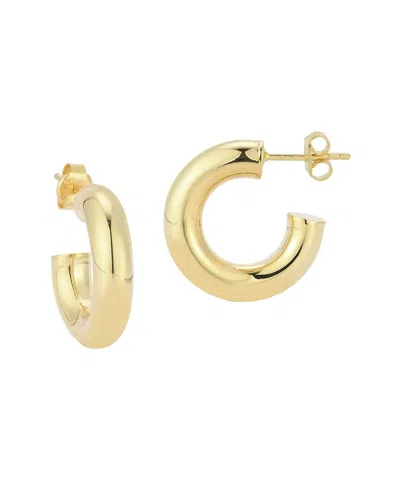 Glaze Jewelry Sterling Silver Hoop Earrings In Gold