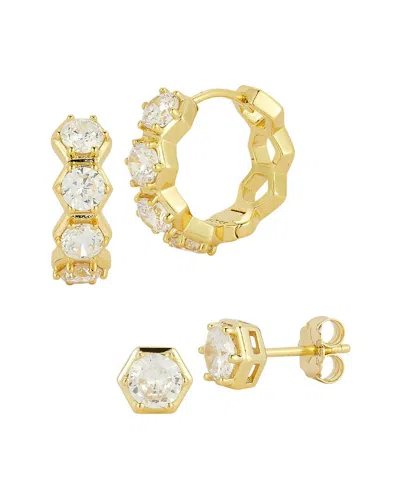 Glaze Jewelry 14k Plated Cz Earrings In Gold