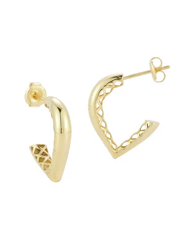 Glaze Jewelry 14k Gold Over Sterling Silver Pear Shaped J Hoops