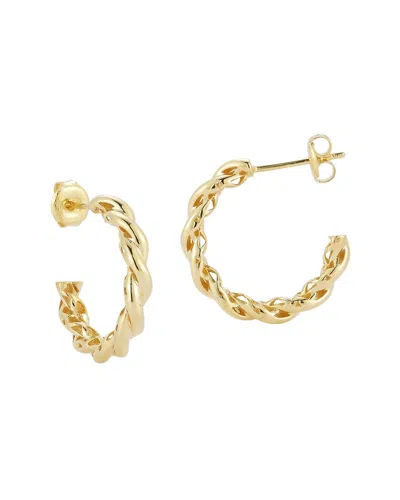 Glaze Jewelry 14k Gold Over Sterling Silver Twist C Hoops