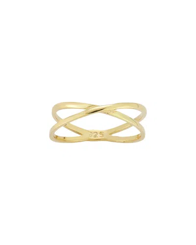 Glaze Jewelry 14k Gold Over Sterling Silver Criss Cross Ring