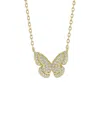 Glaze Jewelry 14k Plated Silver Cz Pave Butterfly Necklace
