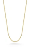 Glaze Jewelry 18k Gold Plated Silver Box Chain Necklace In Gold