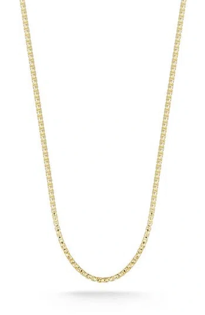 Glaze Jewelry 18k Gold Plated Silver Box Chain Necklace