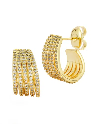 Glaze Jewelry 18k Plated Cz Earrings In Brown