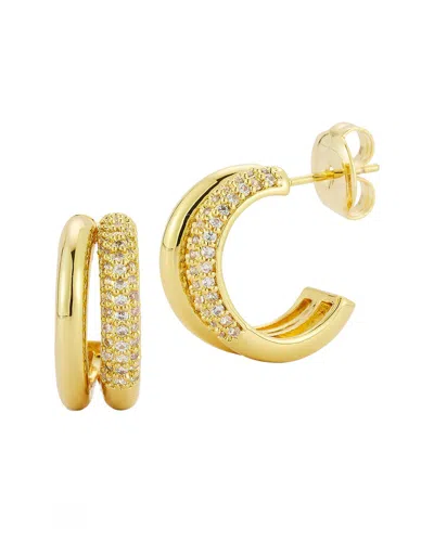 Glaze Jewelry 18k Plated Cz Earrings In Gold