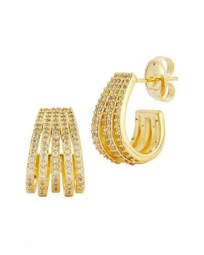GLAZE JEWELRY GLAZE JEWELRY 18K PLATED CZ EARRINGS