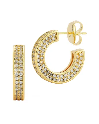 Glaze Jewelry 18k Plated Cz Earrings In Brown