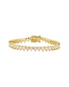 Glaze Jewelry 18k Plated Cz Heart Tennis Bracelet In Gold