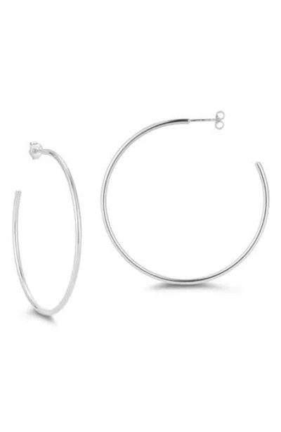 Glaze Jewelry 2-inch Hoop Earrings In Silver