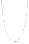 Glaze Jewelry 2mm Ball Station Necklace In Gold