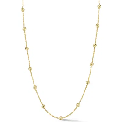 Glaze Jewelry 4mm Ball Station Necklace In Gold