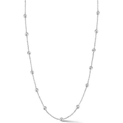 Glaze Jewelry 4mm Ball Station Necklace In Metallic