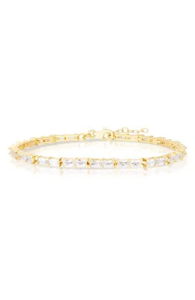 Glaze Jewelry Baguette Cubic Zirconia Bracelet In Gold