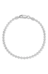 Glaze Jewelry Ball Chain Anklet In Silver