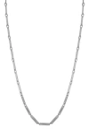 Glaze Jewelry Bar Chain Necklace In Silver