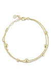 Glaze Jewelry Beaded Double Chain Bracelet In Gold