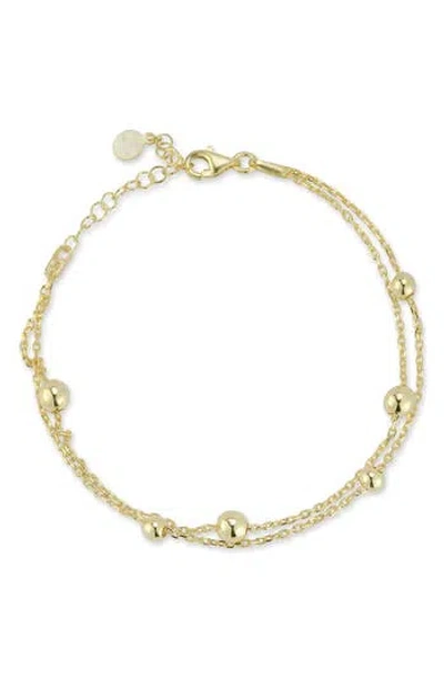 Glaze Jewelry Beaded Double Chain Bracelet In Gold