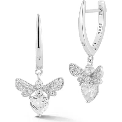 Glaze Jewelry Bee Hoop Earrings In Silver