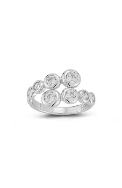 Glaze Jewelry Bezel Cubic Zirconia Bypass Ring