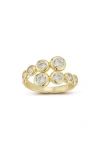 Glaze Jewelry Bezel Cubic Zirconia Bypass Ring