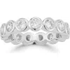 Glaze Jewelry Bezel Cz Band Ring In Silver