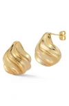 Glaze Jewelry Bold Abstract Stud Earrings In Gold
