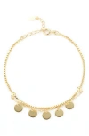 Glaze Jewelry 14k Over Silver Disc Charm Bracelet In Gold