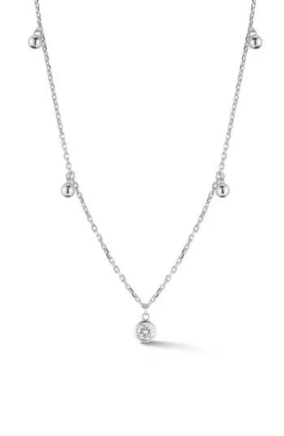 Glaze Jewelry Charm Collar Necklace In Silver