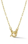 Glaze Jewelry Clasp Paperclip Necklace In Gold