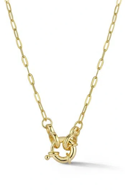 Glaze Jewelry Clasp Paperclip Necklace In Gold